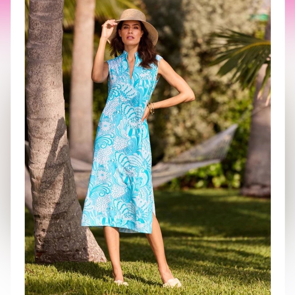 NWT JUDE CONNALLY Kristen Maxi - Enchanted Sea Aqua